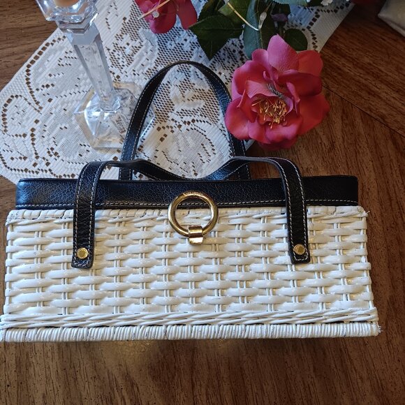 *Vintage 2006 Kate Spade Wicker Basket Box Bag*
